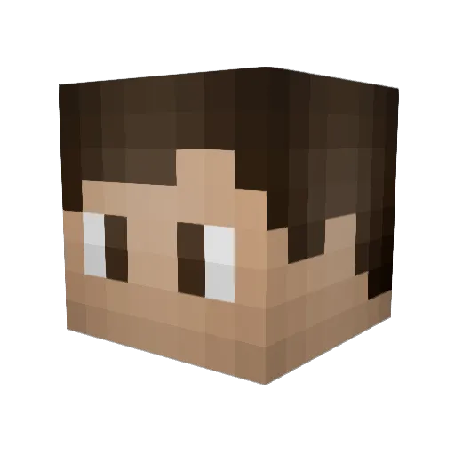 colinking Minecraft avatar head, 3D render