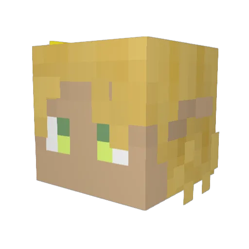 colintheweird Minecraft avatar head, 3D render