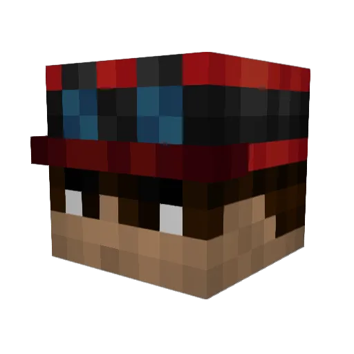 collar8043 Minecraft avatar head, 3D render