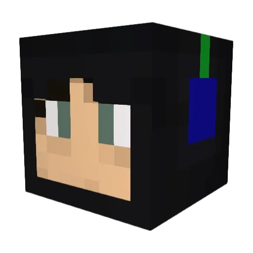collcat Minecraft avatar head, 3D render