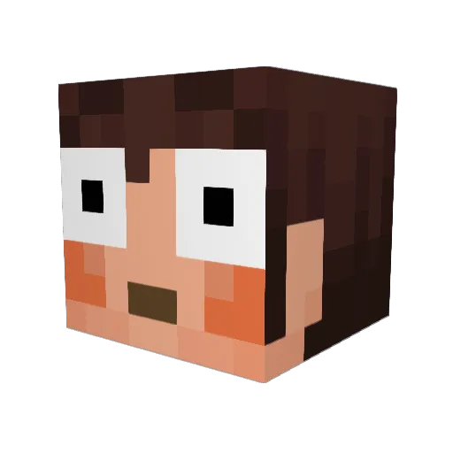 collie13 Minecraft avatar head, 3D render
