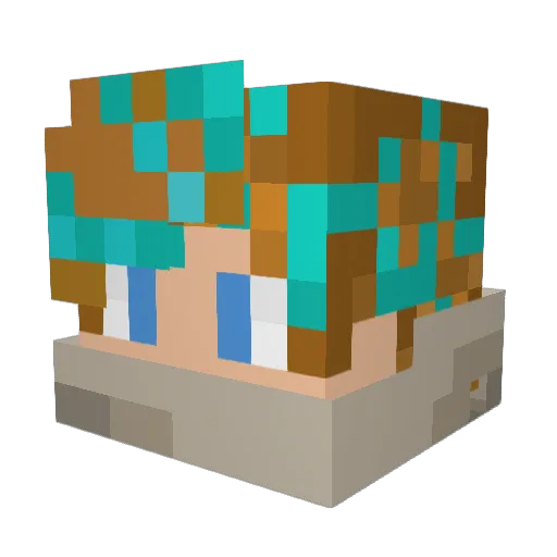 collin_carving Minecraft avatar head, 3D render