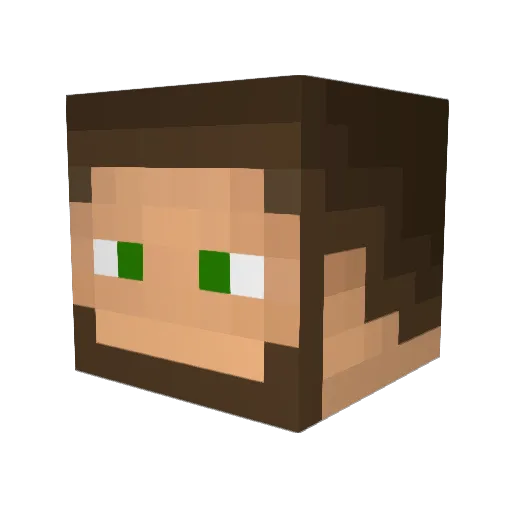 collinharris Minecraft avatar head, 3D render