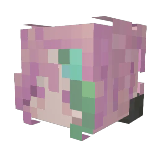 colo76 Minecraft avatar head, 3D render