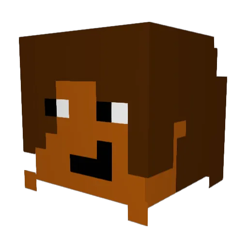 coloconelduro Minecraft avatar head, 3D render