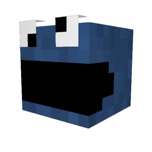 colorblnd Minecraft avatar head, 3D render