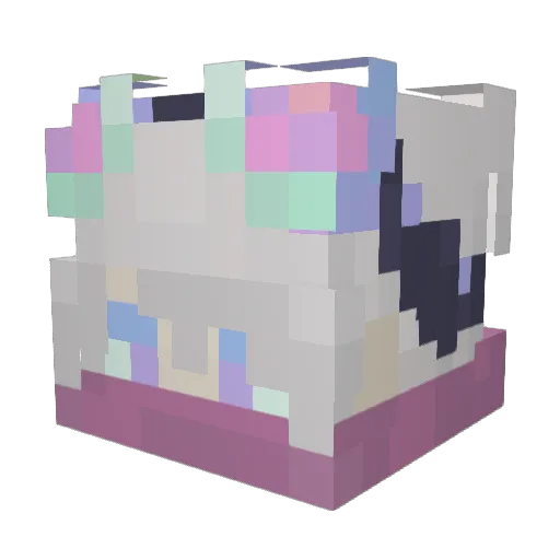 colourdodge Minecraft avatar head, 3D render