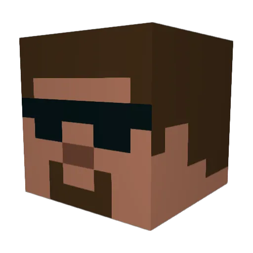 coltdendulk Minecraft avatar head, 3D render