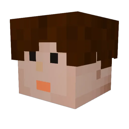 columnarpad Minecraft avatar head, 3D render