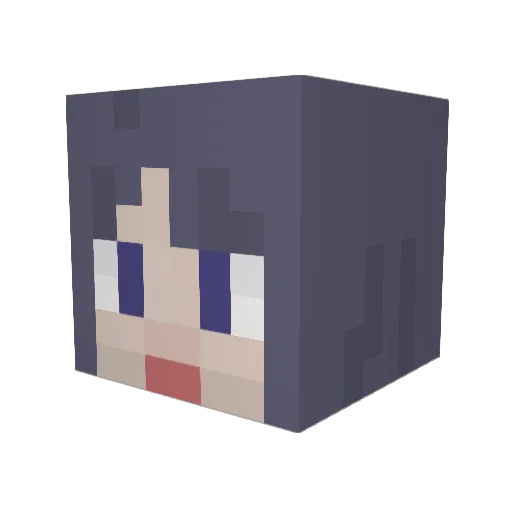 colzaaa Minecraft avatar head, 3D render