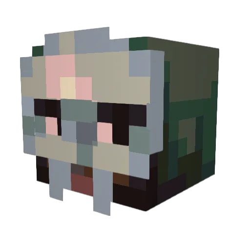 comaSpritzer Minecraft avatar head, 3D render
