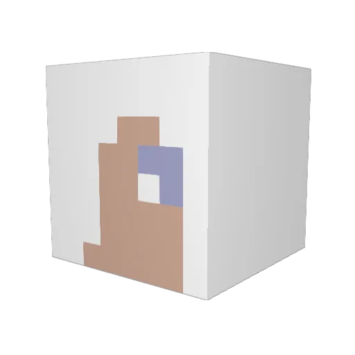 comacozi Minecraft avatar head, 3D render
