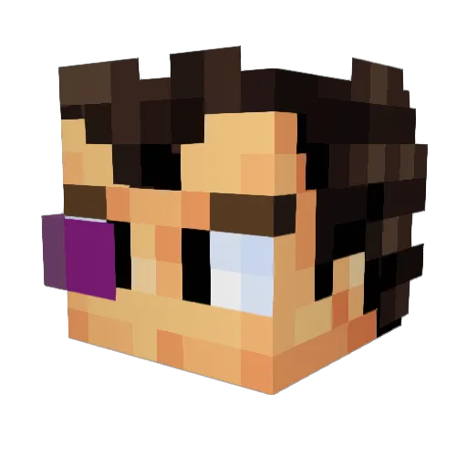 comanderchuckles Minecraft avatar head, 3D render