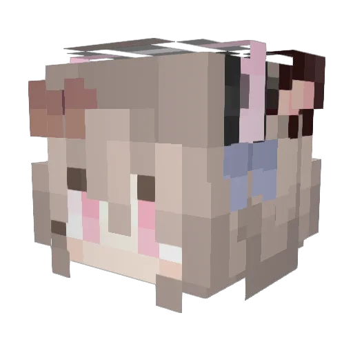 comandia Minecraft avatar head, 3D render