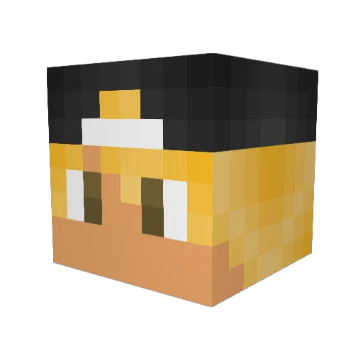 comando_drone Minecraft avatar head, 3D render