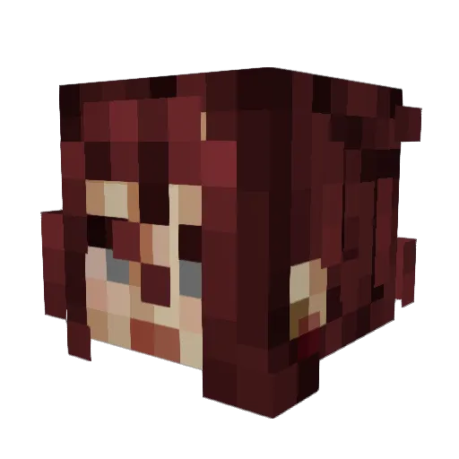 comatoseprincess Minecraft avatar head, 3D render