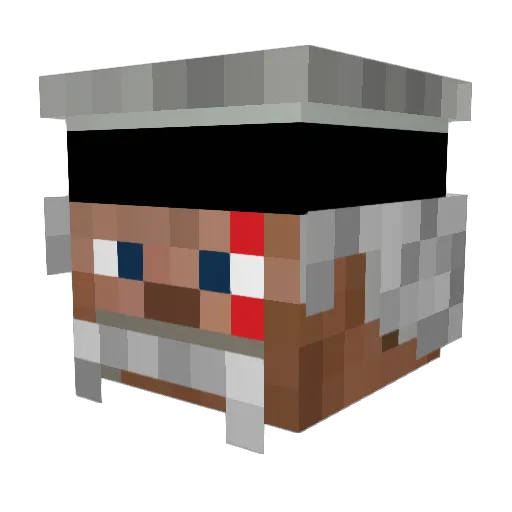 combatt Minecraft avatar head, 3D render