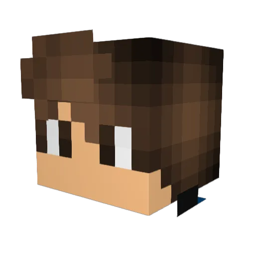 combedanton Minecraft avatar head, 3D render