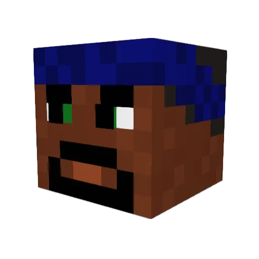 combofailed Minecraft avatar head, 3D render