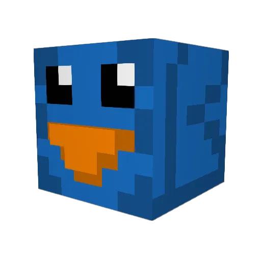 combomark Minecraft avatar head, 3D render