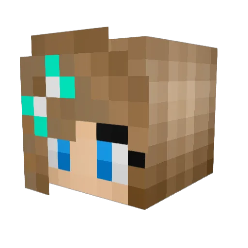comboscome Minecraft avatar head, 3D render