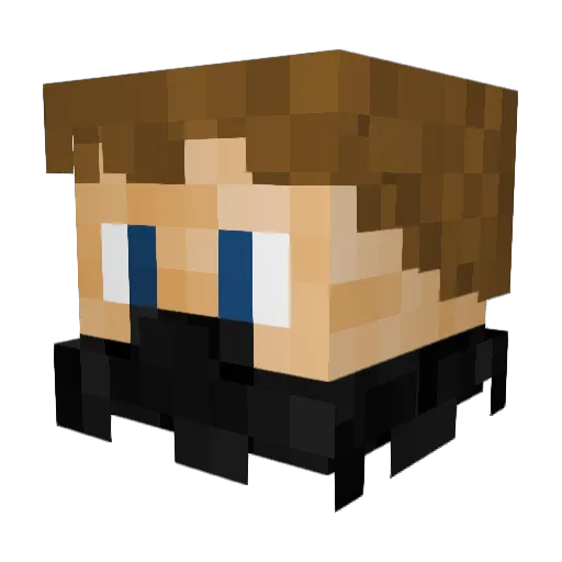 combox123 Minecraft avatar head, 3D render