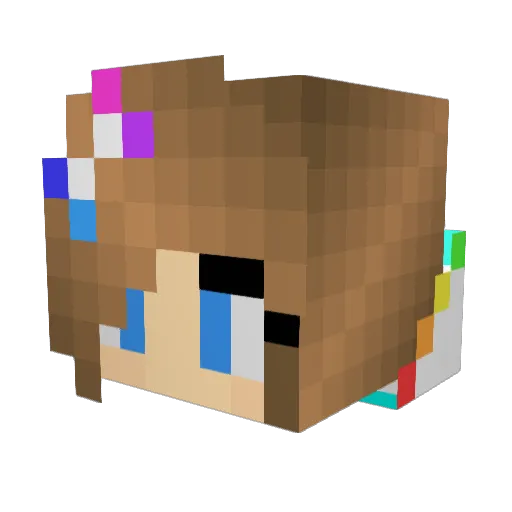 comcrew Minecraft avatar head, 3D render