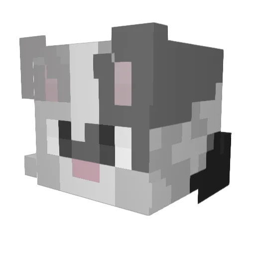 comdotlinux Minecraft avatar head, 3D render