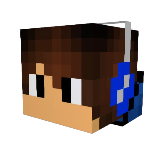 comedyHDplayer Minecraft avatar head, 3D render