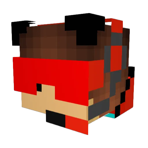 comet202 Minecraft avatar head, 3D render