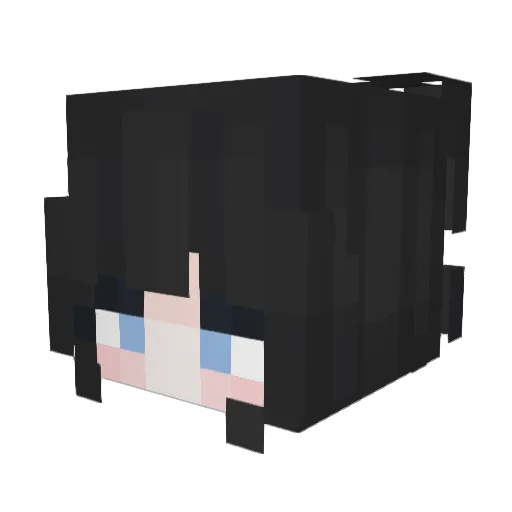 comet_player Minecraft avatar head, 3D render