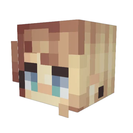 cometkev Minecraft avatar head, 3D render