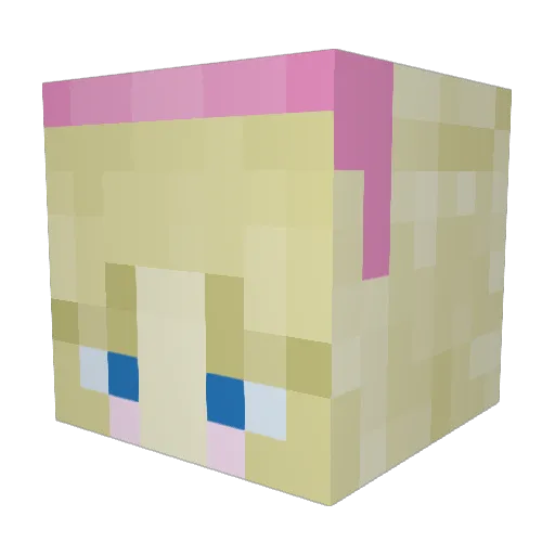 cometteu Minecraft avatar head, 3D render