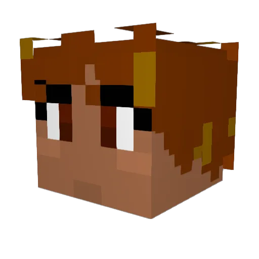 comfyelias Minecraft avatar head, 3D render