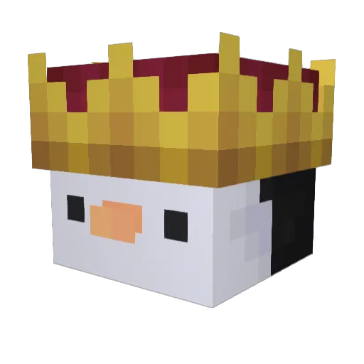 comfys Minecraft avatar head, 3D render