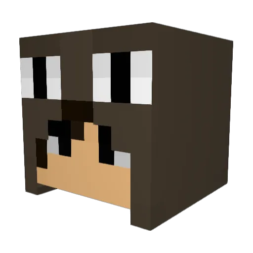 comicallyfunny Minecraft avatar head, 3D render
