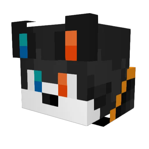 comicfoxy Minecraft avatar head, 3D render