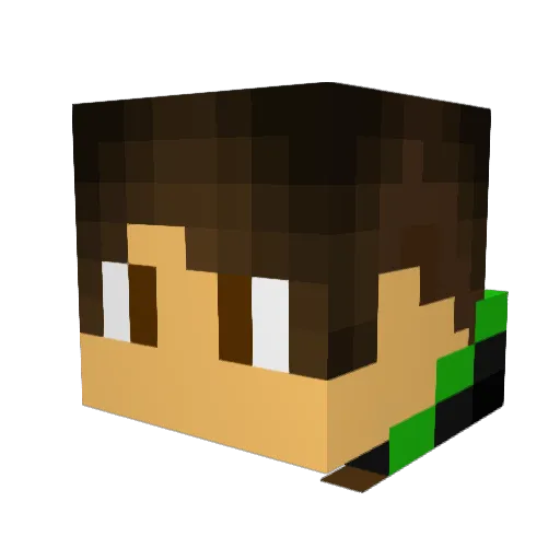 comin_7 Minecraft avatar head, 3D render