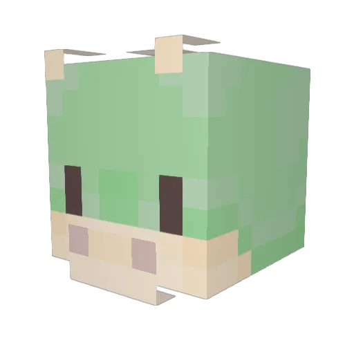 comiqnn Minecraft avatar head, 3D render