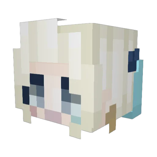 comitsu Minecraft avatar head, 3D render