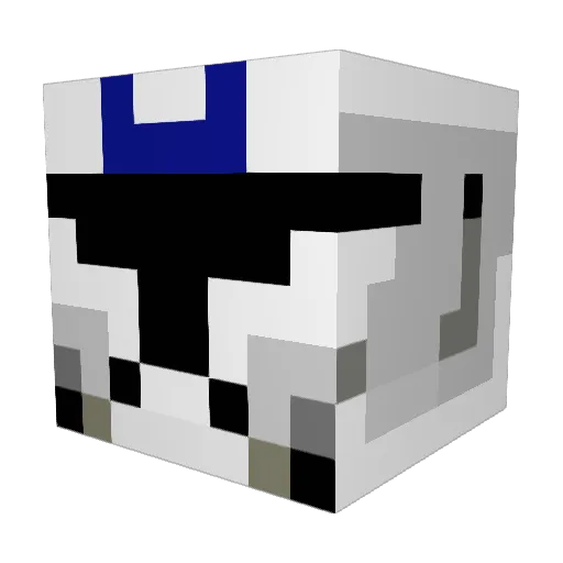 commBack Minecraft avatar head, 3D render