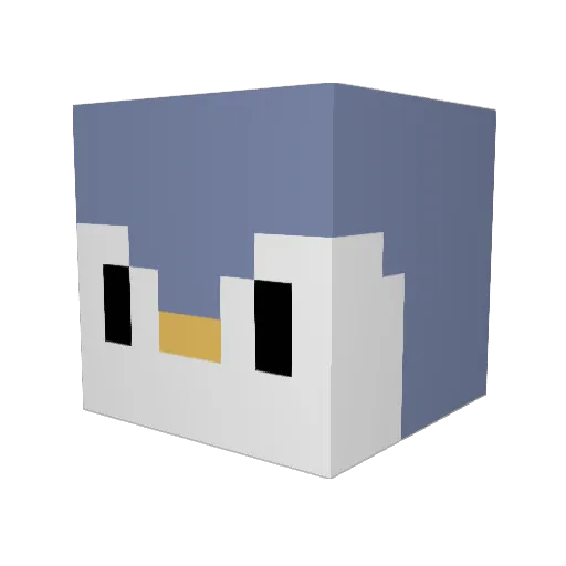 command_yt Minecraft avatar head, 3D render
