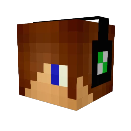 commander_mais Minecraft avatar head, 3D render