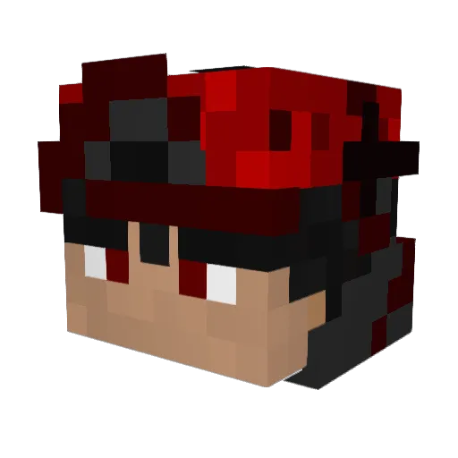 commanderdelta Minecraft avatar head, 3D render