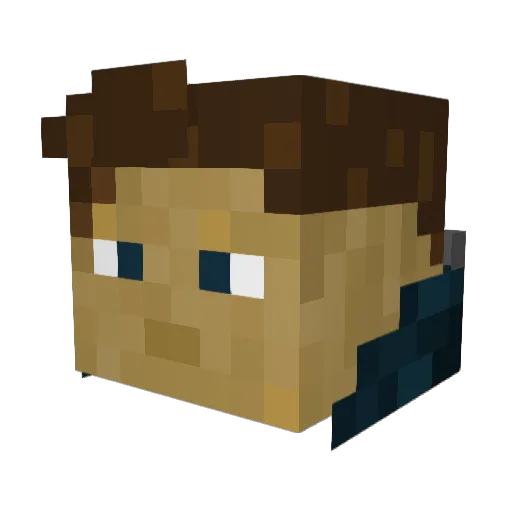 commanderlappen Minecraft avatar head, 3D render
