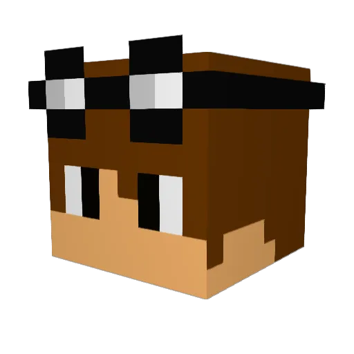 commanderspectre Minecraft avatar head, 3D render