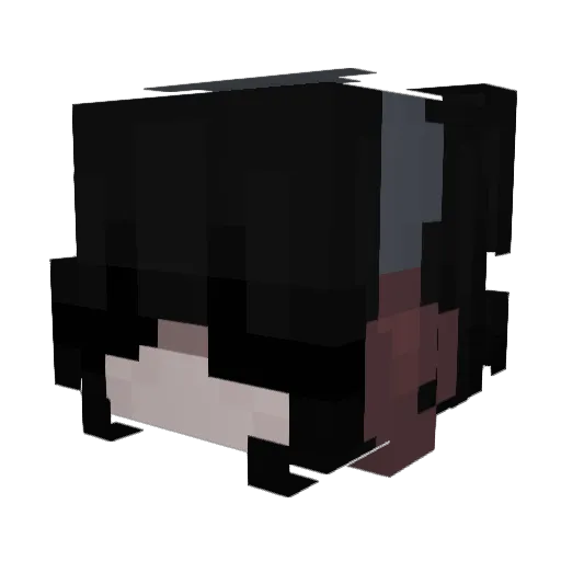 commecher Minecraft avatar head, 3D render