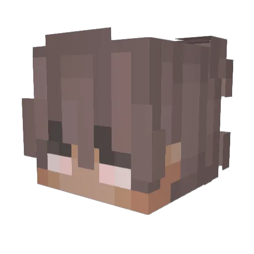 comminate Minecraft avatar head, 3D render