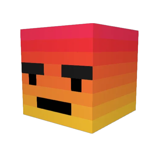 commitwarcrime Minecraft avatar head, 3D render
