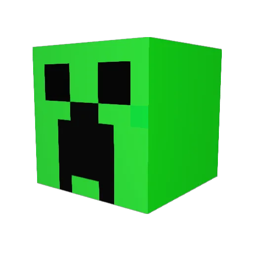 commonAJ Minecraft avatar head, 3D render